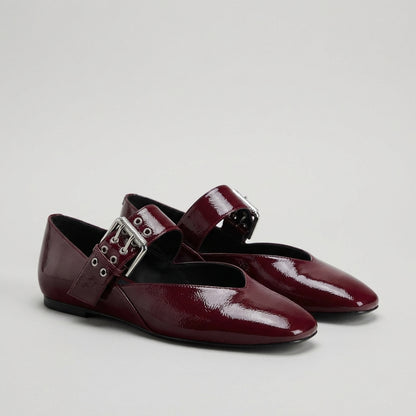 Square Toe Leopard Mary Jane Flats for Women – Everyday Style & Comfort