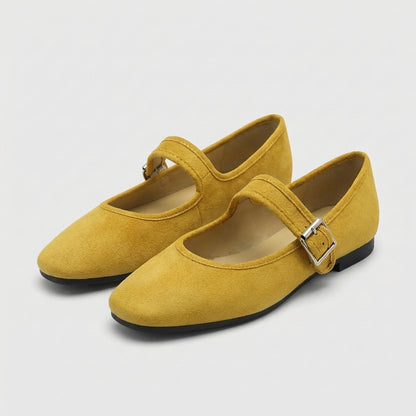 Buckle Strap Closed-Toe Mary Jane Flats for Women – Everyday Style & Comfort