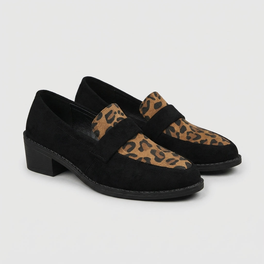 Leopard Print Slip-On Loafers for Women – Orthopedic Comfort & Support