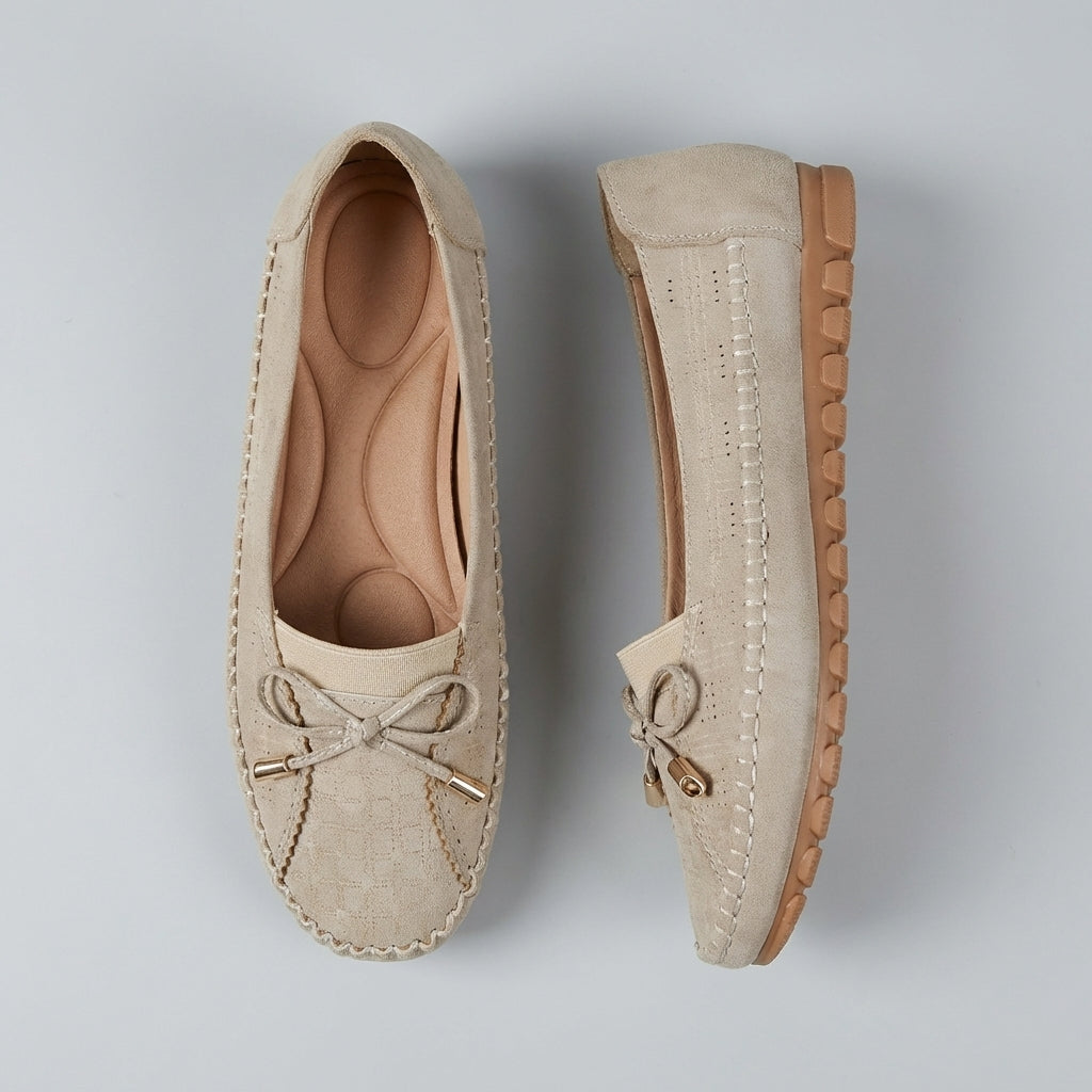 Bow Driving Loafers for Women – Breathable Comfort & Grip