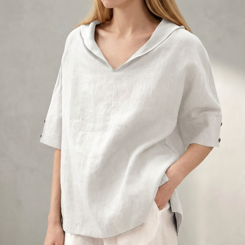 Revere Collar Blouse for Women – Breathable Everyday Comfort