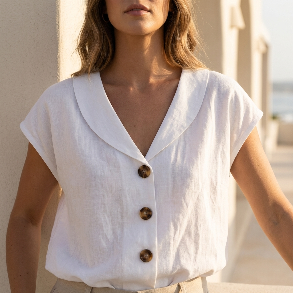 V-Neck Blouse for Women – Breathable Everyday Comfort