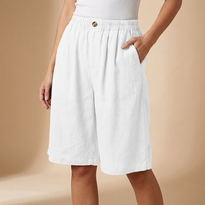Knee-Length Shorts for Women – Breathable Comfort & Pockets