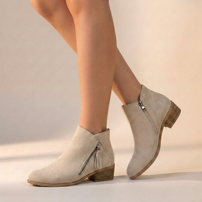 Orthopedic Block Heel Ankle Boots for Women – All-Day Comfort & Support