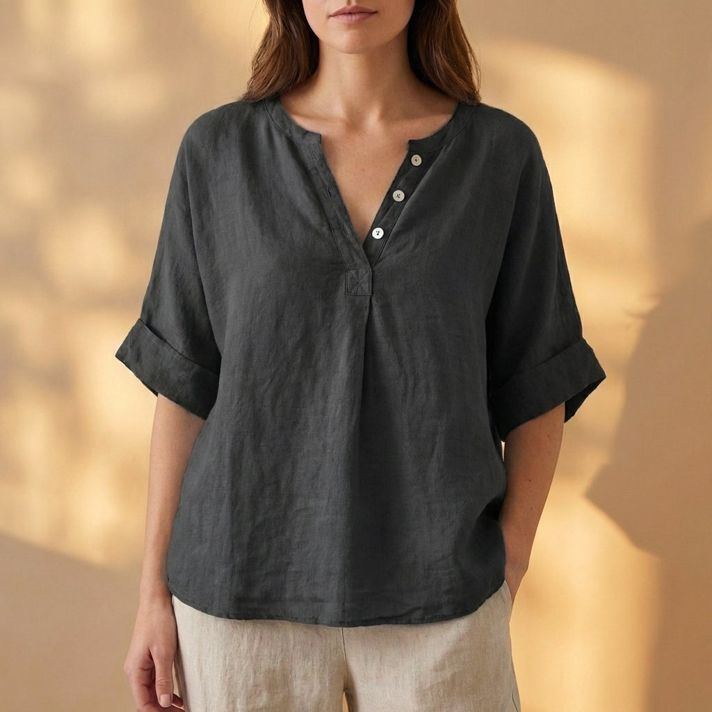 Pleated Blouse for Women – Breathable All-Day Comfort