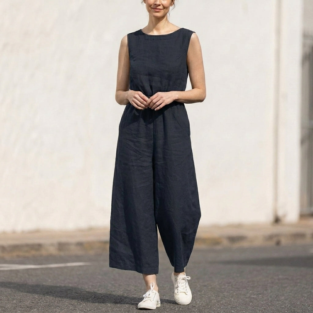 High-Waist Jumpsuit for Women – Breathable Comfort & Easy Fit