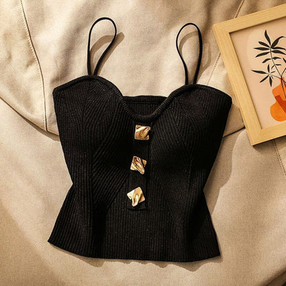 Ribbed Bustier Camisole Top for Women – Flattering Slim Fit