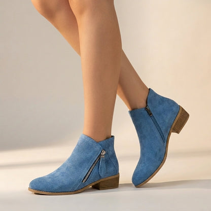 Orthopedic Block Heel Ankle Boots for Women – All-Day Comfort & Support