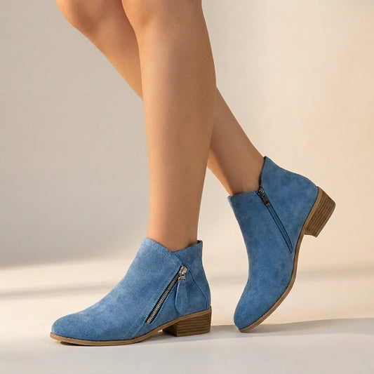 Orthopedic Block Heel Ankle Boots for Women – All-Day Comfort & Support