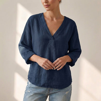 V-Neck Pullover Top for Women – Breathable & Comfortable