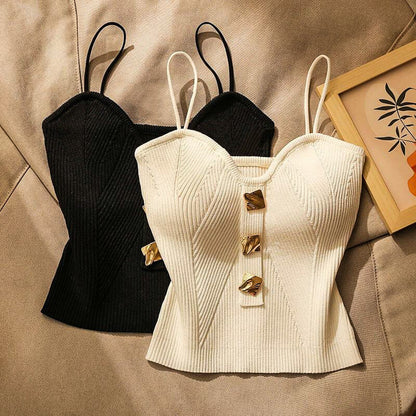 Ribbed Bustier Camisole Top for Women – Flattering Slim Fit