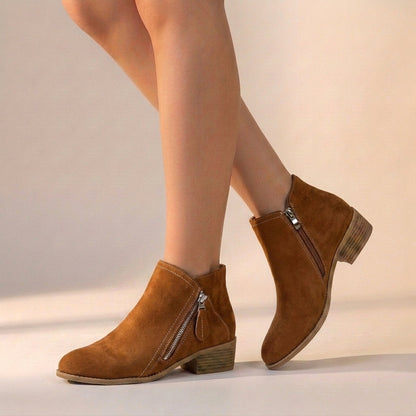 Orthopedic Block Heel Ankle Boots for Women – All-Day Comfort & Support
