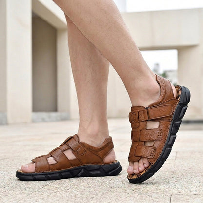 Orthopedic Closed Toe Sandals for Men – Adjustable Fit & Support