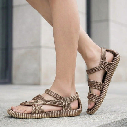 Orthopedic Criss-Cross Strap Sandals for Men – All-Day Comfort & Support