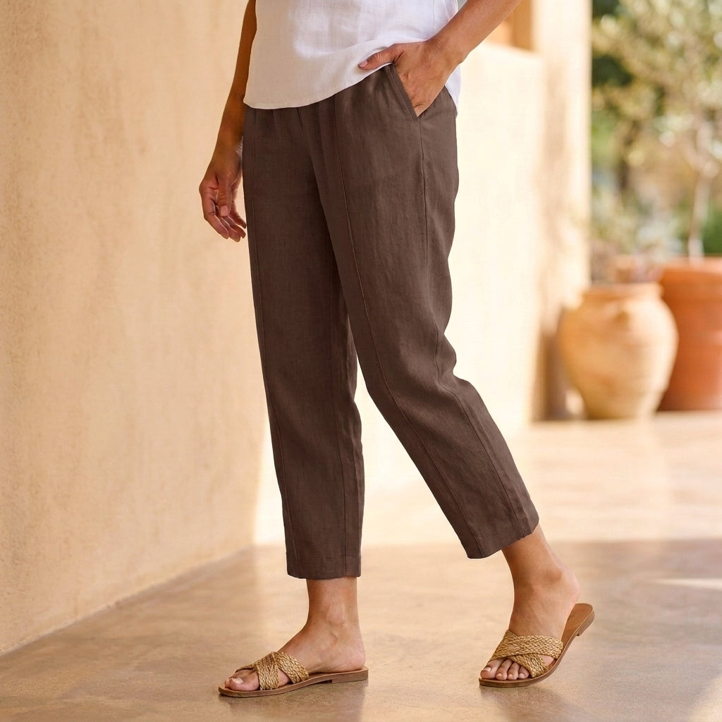 Cropped Trousers for Women – Breathable Everyday Comfort