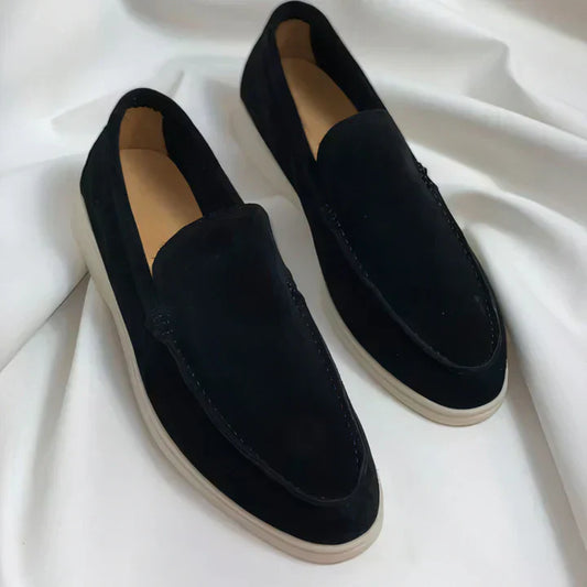 Men's Slip-on Loafers – Relaxed Fit – Leather Feel – Classic Indoor Slip-On