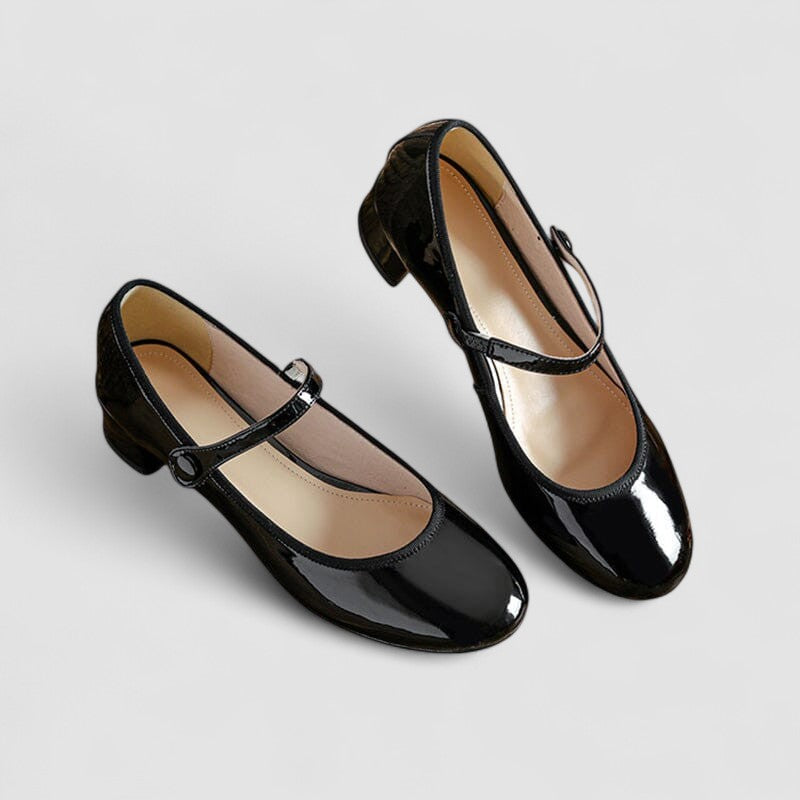 Block Heel Square Toe Mary Jane Shoes for Women – Formal Elegance & Comfort