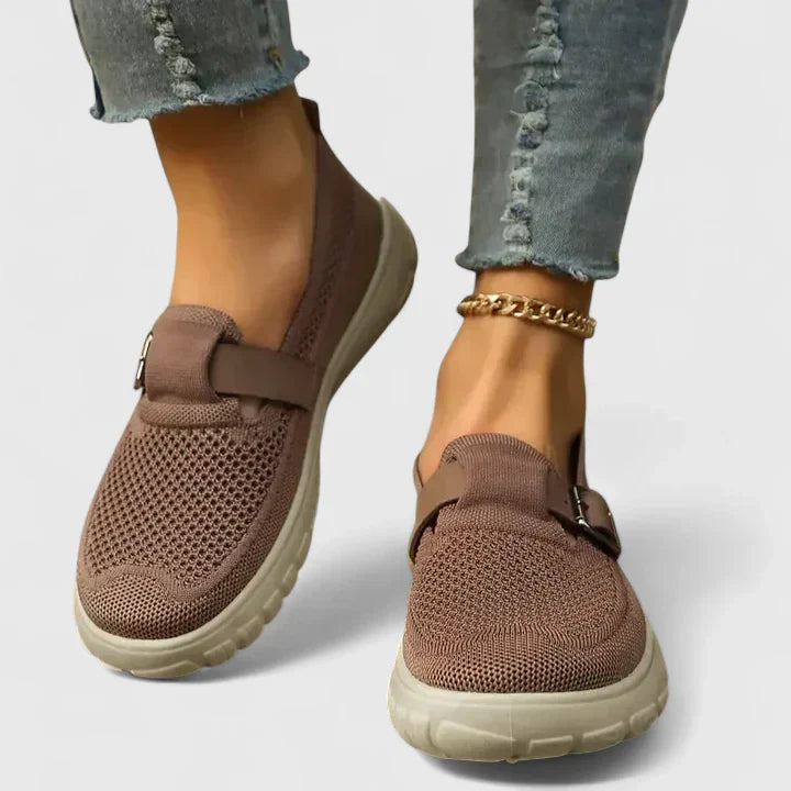 Orthopedic Buckle Loafers for Women – Ergonomic Comfort & Support