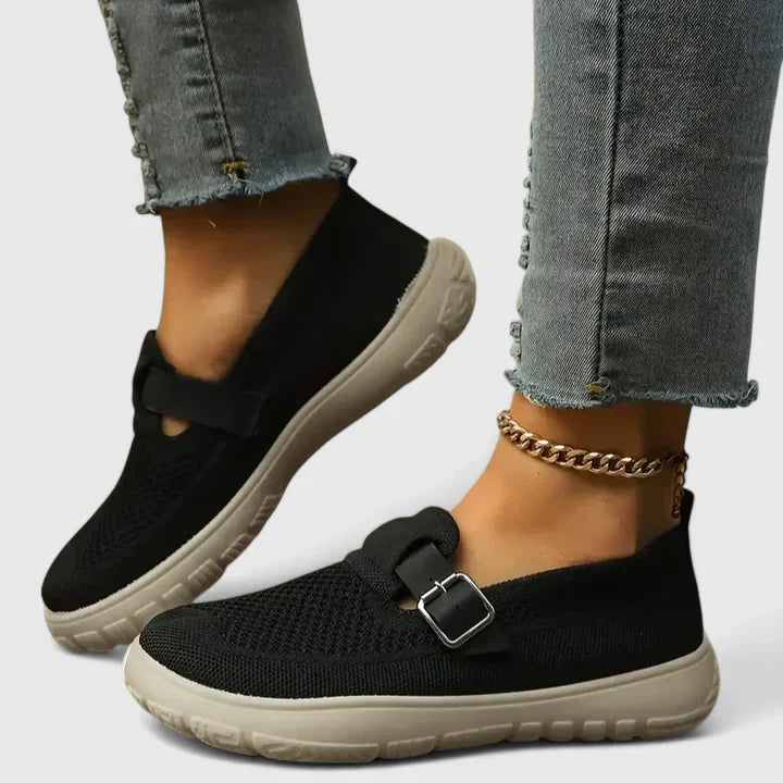 Orthopedic Buckle Loafers for Women – Ergonomic Comfort & Support