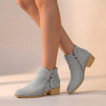 Orthopedic Block Heel Ankle Boots for Women – All-Day Comfort & Support