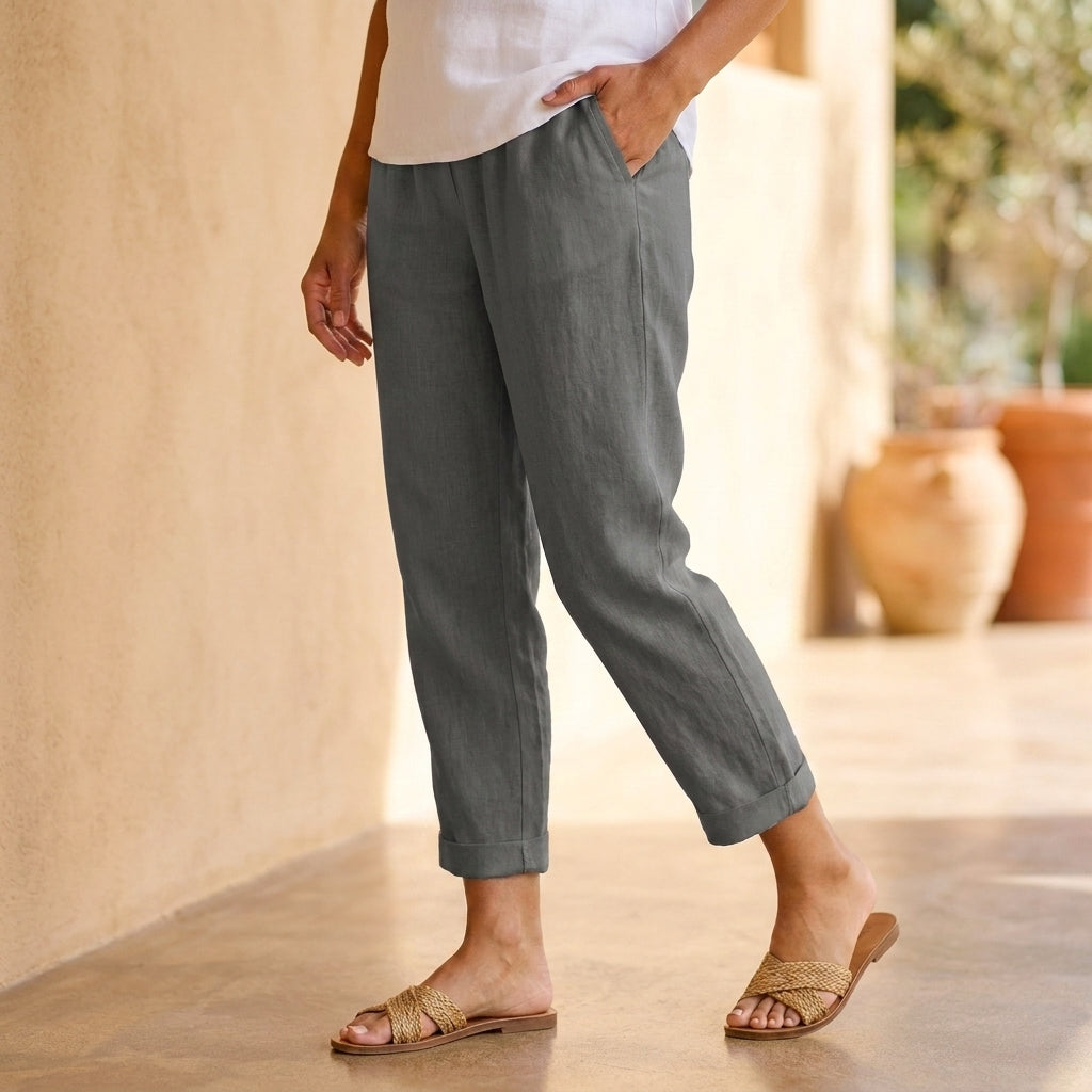 Cropped Trousers for Women – Breathable Everyday Comfort