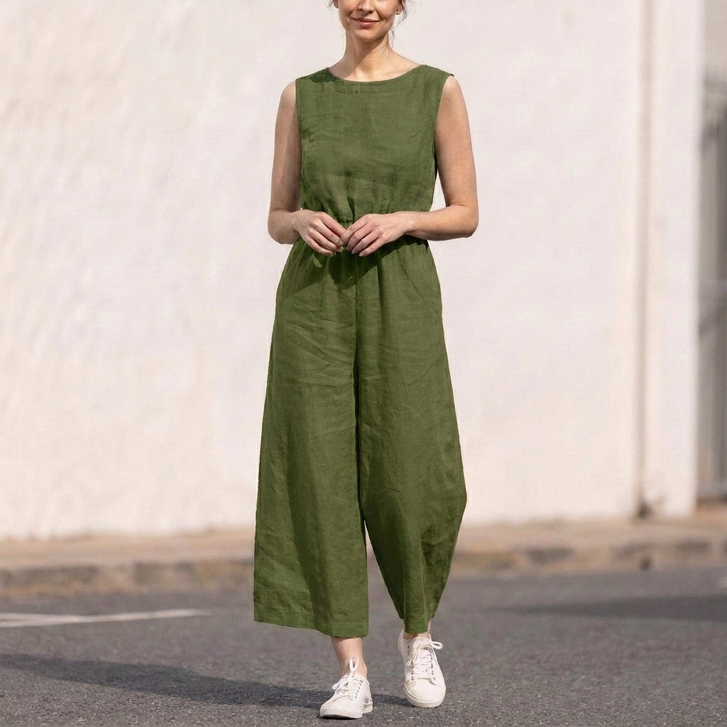 High-Waist Jumpsuit for Women – Breathable Comfort & Easy Fit