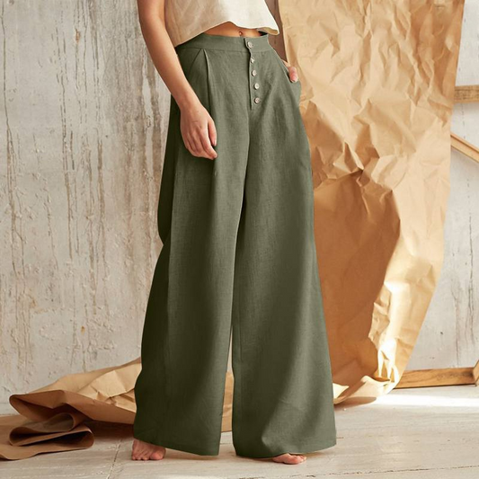 High-Waisted Wide-Leg Pants for Women – Breathable & Flattering Fit