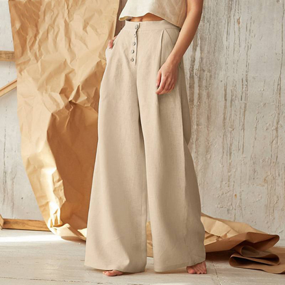 High-Waisted Wide-Leg Pants for Women – Breathable & Flattering Fit