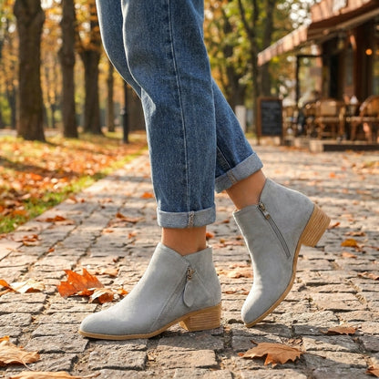 Orthopedic Block Heel Ankle Boots for Women – All-Day Comfort & Support