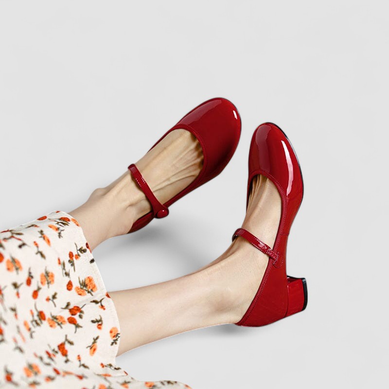 Block Heel Square Toe Mary Jane Shoes for Women – Formal Elegance & Comfort