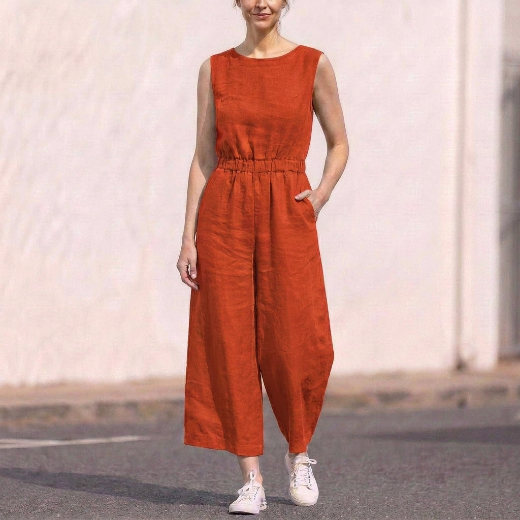 High-Waist Jumpsuit for Women – Breathable Comfort & Easy Fit