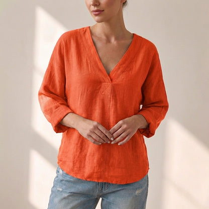 V-Neck Pullover Top for Women – Breathable & Comfortable