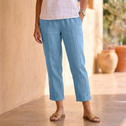 Cropped Trousers for Women – Breathable Everyday Comfort