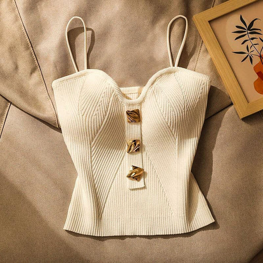 Ribbed Bustier Camisole Top for Women – Flattering Slim Fit