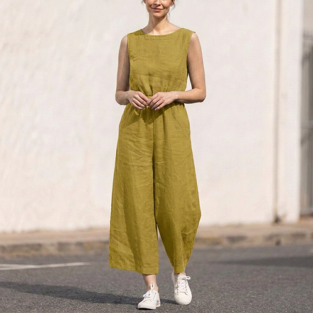 High-Waist Jumpsuit for Women – Breathable Comfort & Easy Fit
